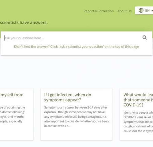 Scientists answer coronavirus questions on new website