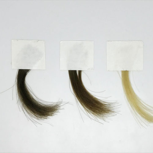 A milder hair dye based on synthetic melanin