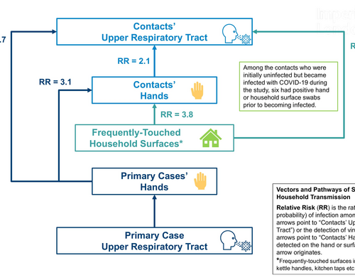 Spread of COVID-19 in households is linked to virus on hands and surfaces, say researchers