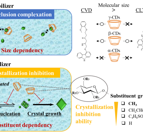 Methylated cyclodextrin effectively prevents the crystallization of supersaturated drugs