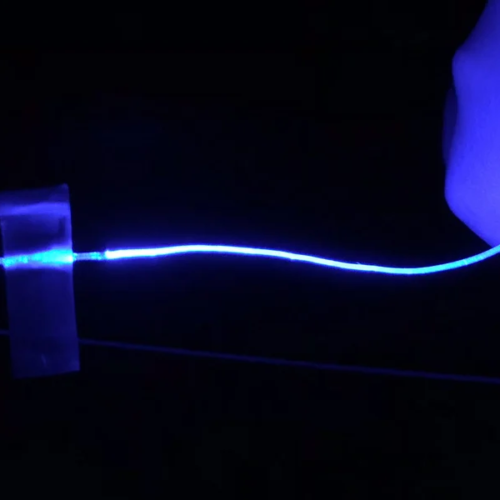 Soft Optical Fibers Block Pain While Moving and Stretching With the Body